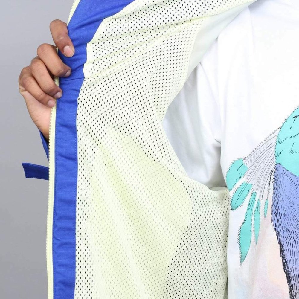 NEW NWT $170 ADIDAS ALLTIMERS JACKET BLUE / CARBON Mesh lining colorblock coat - Picture 3 of 12